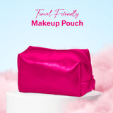 Travel Friendly Red Makeup Pouch