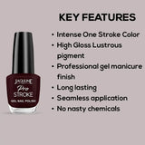 Jaquline USA Pro Stroke Gel Nail Enamel 15 ml One Wine Plz