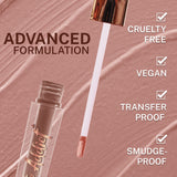 Jaquline USA Matte Addict + Liquid Lipstick, 8Hr stay, Lightweight & Transfer proof - Soft Fawn 06, 3.5ml