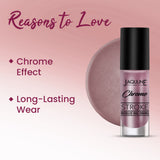 Jaquline USA Chrome Stroke Nail Polish, Intense Metallic Finish, Long Lasting, Intense Shine - Hyper Pink 01