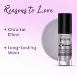 Jaquline USA Chrome Stroke Nail Polish, Intense Metallic Finish, Long Lasting, Intense Shine- Tech Purple 02