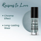 Jaquline USA Chrome Stroke Nail Polish, Intense Metallic Finish, Long Lasting, Intense Shine - Neo Aqua 06