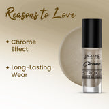 Jaquline USA Chrome Stroke Nail Polish, Intense Metallic Finish, Long Lasting, Intense Shine - Digital Sand 07