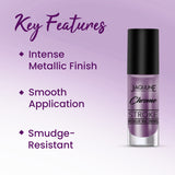 Jaquline USA Chrome Stroke Nail Polish, Intense Metallic Finish, Long Lasting, Intense Shine - Holo Lavender 08