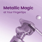 Jaquline USA Chrome Stroke Nail Polish, Intense Metallic Finish, Long Lasting, Intense Shine - Holo Lavender 08