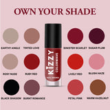 Jaquline USA Kizzy Color wave- Rich Pigmentation, Long-Lasting Wear, Smooth & glossy finish- Sinister Scarlet 07