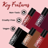 Jaquline USA Kizzy Color wave-Rich Pigmentation, Long-Lasting Wear, Smooth & glossy finish-Ruby Red 04