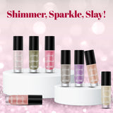 Jaquline USA Glitterati Nail Enamel, High- Impact glitter, Shimmery effect, multi-dimensional shine, Milky Way 01