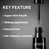 Jaquline USA Pro Stroke Liquid Eyeliner Matte Black 4ml | Enriched with Almond Extract | Long lasting | Smudge proof