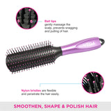 Vega Flat Hair Brush (India's No.1* Hair Brush Brand) with Cleaning Comb for Men and Women (E18-FB)