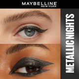 Maybelline New York Tattoo Eye Liner Gel Color Pencil, Metallic Finish, Metallic Nights Black, 1.2g