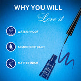 Jaquline USA Pro Stroke Liquid Eyeliner Classic Blue 4ml |Enriched with Almond Extract | Long lasting | Smudge proof