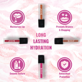 Jaquline USA Glossy Pout, Lip Gloss, Long Lasting Hydration, Moisturizes Lips, Smooth Texture, Pack of 5- 1.2ml each