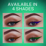 Jaquline USA Pro Stroke Liquid Eyeliner Jade Green 4ml | Enriched with Almond Extract | Long lasting | Smudge proof