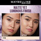 Maybelline New York Super Stay Lumi-Matte Liquid Foundation 30H Longwear yet Light-As-Air, 115, 35ml