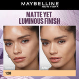 Maybelline New York Super Stay Lumi-Matte Liquid Foundation 30H Longwear yet Light-As-Air, 128, 35ml