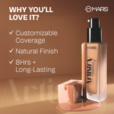 MARS Artistry Liquid Matte Foundation for Radiant Finish (30ml) (08-NUTMEG CRUNCH) | Skincare Ingredients | Medium to High Coverage | Moisturizing | Long-Lasting & Lightweight Formula