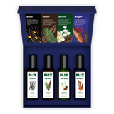 PLIX - THE PLANT FIX Mood Range Aura Perfume Set 4*20 Ml With Serene, Shots, Knight, Power, Premium Luxury Long Lasting Fragrance Gift Set, Combo Pack Of 4, Travel Friendly - Fresh, Aerosol For Unisex