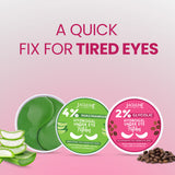 Jaquline USA 2% Glycolic Hydrogel Under Eye Patches for Dark Circles with Caffeine and Aloe Vera Extract