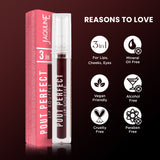 Jaquline USA Pout Perfect Lip Souffle, long lasting Liquid Lipstick, Matte Finish & Smooth Texture, Transfer Proof & Enriched with Hyaluronic Acid & Macadamia Oil |Mulberry Mousse- 6ml