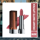 Maybelline New York Color Sensational Creamy Matte Lipstick, 660 Touch of Spice, 3.9g