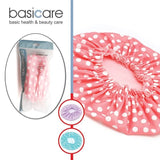 Basicare Pink Shower Cap With White Dots