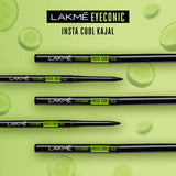 Lakme Eyeconic Insta Cool Kajal, Black, 0.35 g