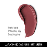 Lakme 9TO5 Primer + Matte Lip Color Dusty Pink 3.6 g