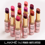 Lakme 9TO5 Primer + Matte Lip Color Dusty Pink 3.6 g