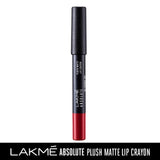 Lakme Absolute Plush Matte Lip Crayon 101 Runway Red, 2.8 g