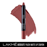 Lakme Absolute Plush Matte Lip Crayon 302 Roasted Almond, 2.8 g