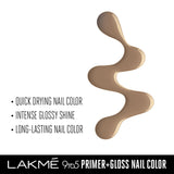 Lakme 9to5 Primer + Gloss Nail Colour, Brown Sandcastle, 6 ml