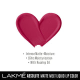 Lakmé Absolute Matte Melt Liquid Lip Color, Revenge Red, 6 ml