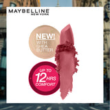 Maybelline New York Color Sensational Creamy Matte Lipstick, 660 Touch of Spice, 3.9g