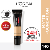 L’Oréal Paris Infallible 24H Matte Cover Liquid Foundation, 140 Golden Beige, 35 ml