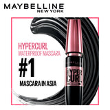 Maybelline New York Hypercurl Mascara Waterproof, Black, 9.2g
