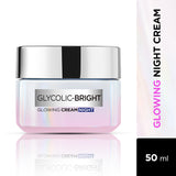 L'Oreal Paris Glycolic Bright Glowing Night Cream, 50ml | Overnight Cream with Glycolic Acid for Dark Spot Removal & Glowing Skin